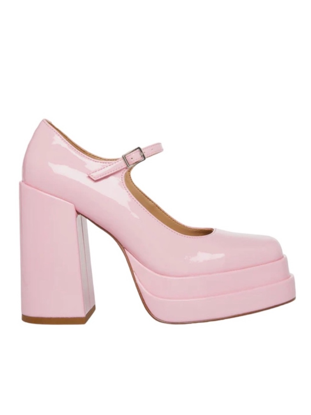 Steve Madden Gabrielle Pink Patent Platform Heels